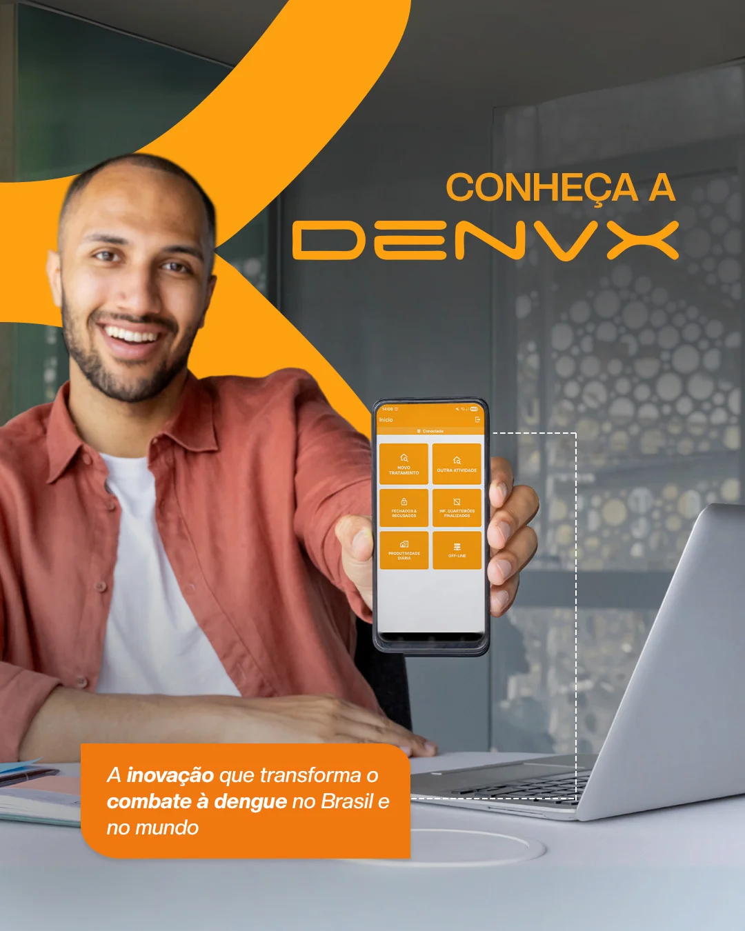 Apresentação oficial da Denvx com a interface móvel da plataforma