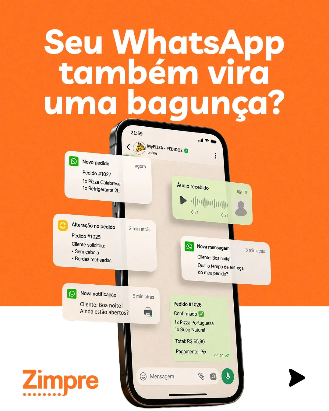 Mais clareza para acompanhar os pedidos