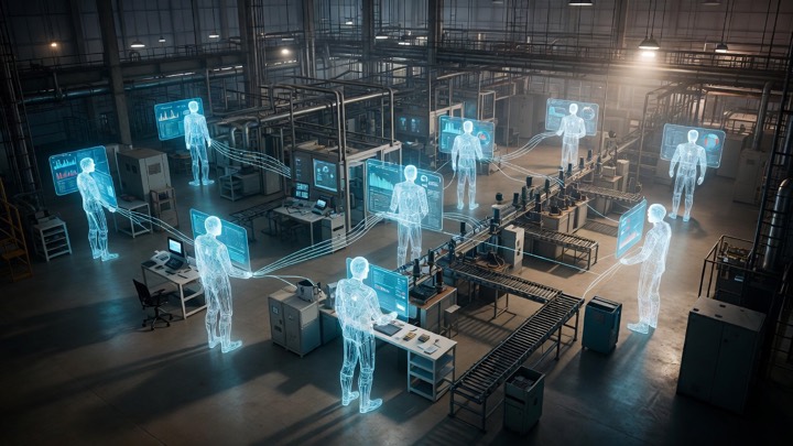 Operação acompanhada por sistemas e interfaces digitais
